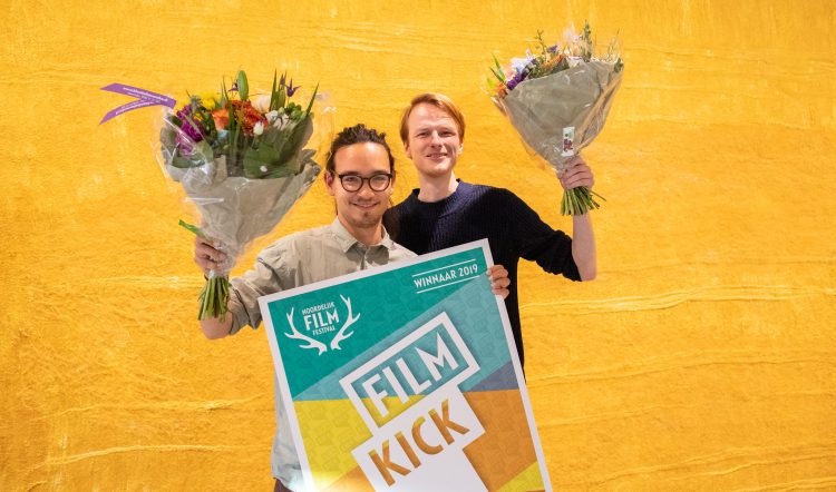 Sven Peetoom & Dobber Bolhuis met ‘Fietsvakantie’ winnaar filmkick competitie noordelijk film festival